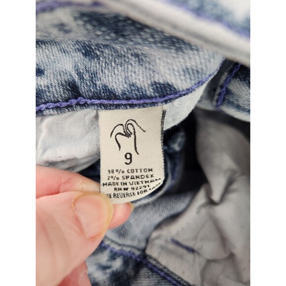 This is mine skinny Acid Washed denim 80s 90s jeans‎ SZ 9 Inseam 32.5" waist 32" - Picture 8 of 11